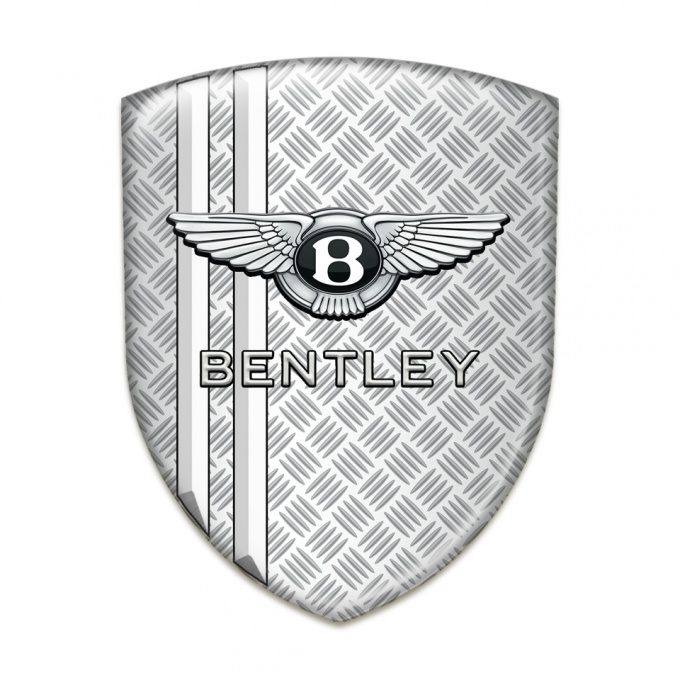Bentley Emblem Badge Logo Mesh Effect White Stripes Edition 