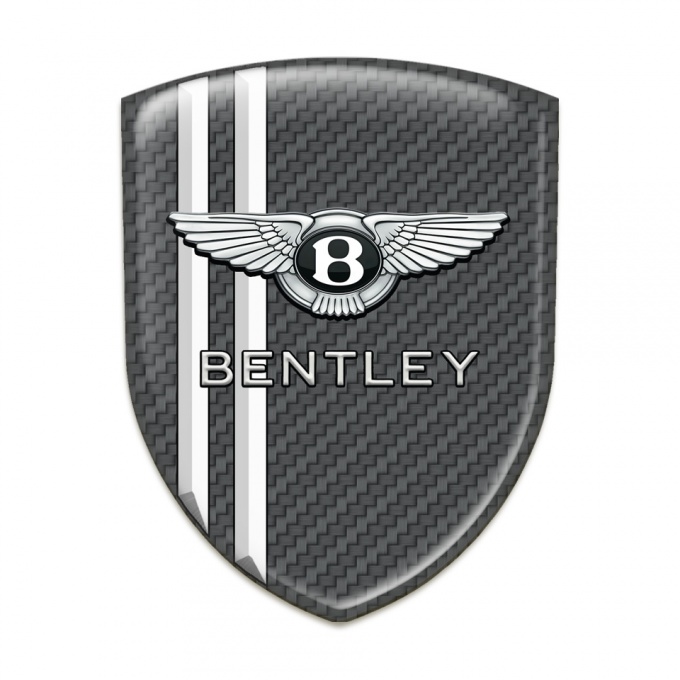 Bentley Logo Emblem Stylish Carbon with White Lines Version 