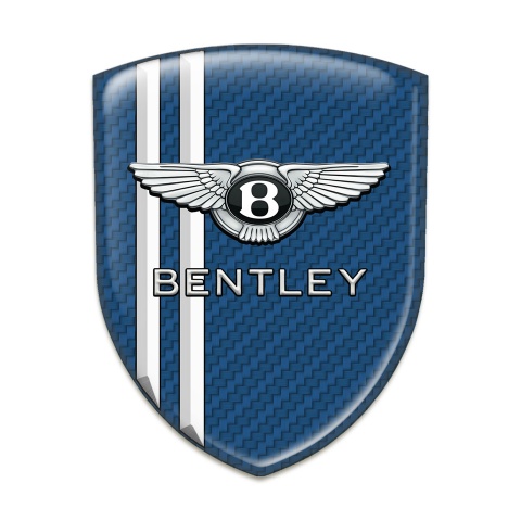 Bentley Tuning Emblem Navy Blue Carbon White Lines Version 