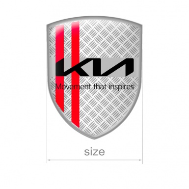 Kia Domed Shield Emblem Grey New Style Logo