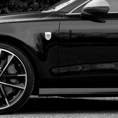 Bentley Self Adhesive Emblem Logo Grey White with White Lines Version 