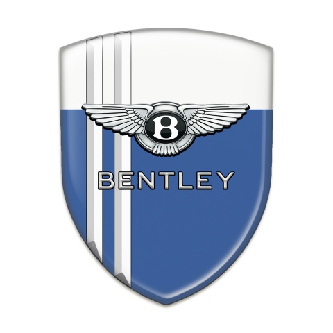 Bentley Silicone Emblem Blue White basewith White Lines version 