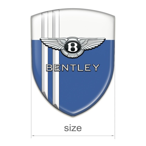 Bentley Silicone Emblem Blue White basewith White Lines version 