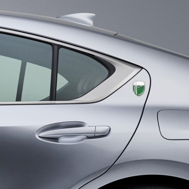 Bentley 3D Gel Emblem Green White With White Lines Version 