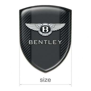Bentley Emblem Badge Logo Dark Carbon Version 