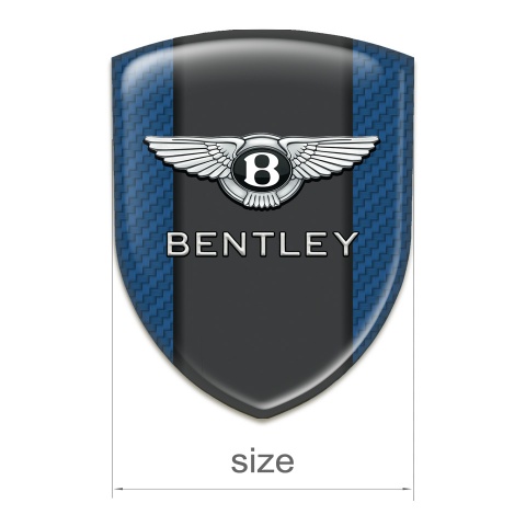 Bentley Self Adhesive Emblem Logo Navy Blue Carbon Version 