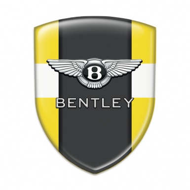 Bentley Resin Sticker Yellow White Base Classic Logo 