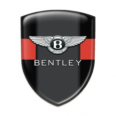 Bentley Car Accessories Badge Black with Red band Decoration