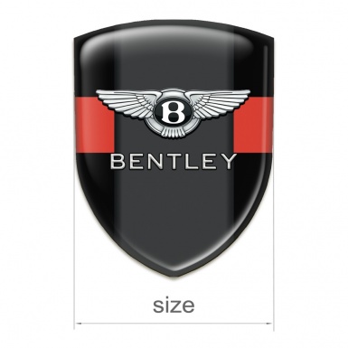 Bentley Car Accessories Badge Black with Red band Decoration