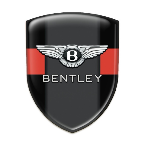 Bentley Car Accessories Badge Black with Red band Decoration