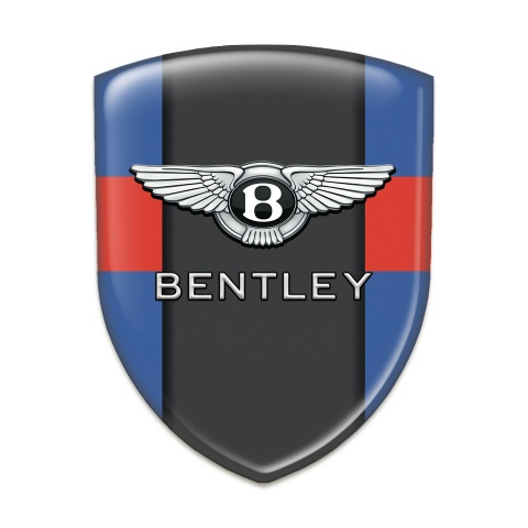 Bentley Car Interior Badge Blue with Red Band Decoration 