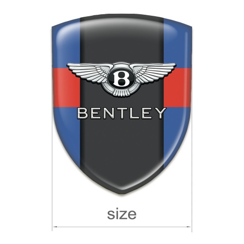 Bentley Car Interior Badge Blue with Red Band Decoration 