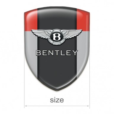 Bentley Silicone Badge Gray Red Decoration 
