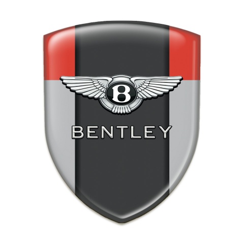 Bentley Silicone Badge Gray Red Decoration 