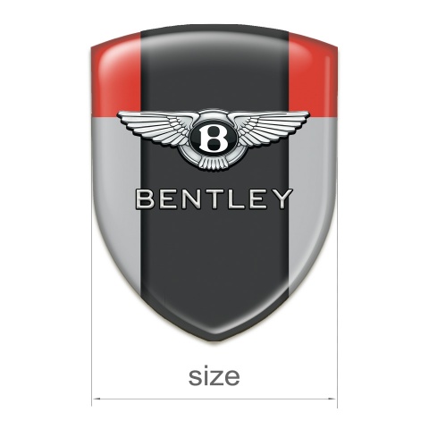 Bentley Silicone Badge Gray Red Decoration 