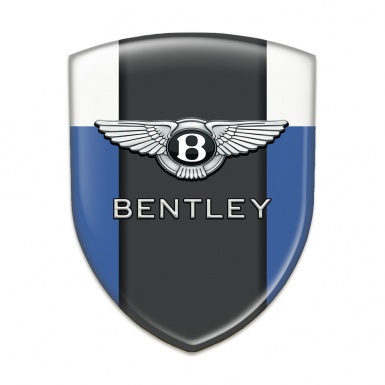 Bentley Emblem Badge Logo Blue White Edition Classic Logo 