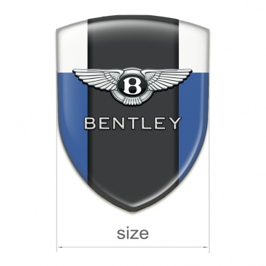 Bentley Emblem Badge Logo Blue White Edition Classic Logo 
