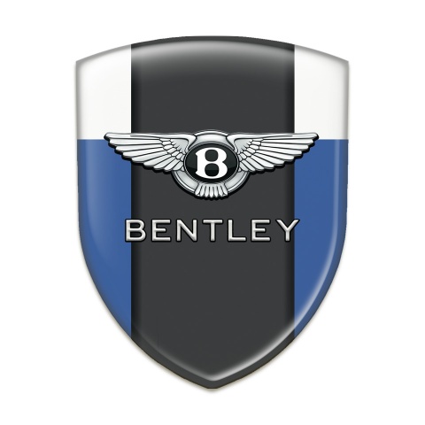 Bentley Emblem Badge Logo Blue White Edition Classic Logo 