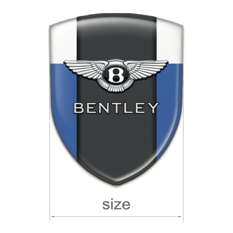 Bentley Emblem Badge Logo Blue White Edition Classic Logo 