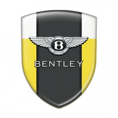 Bentley Emblem Badge Logo Yellow White Style Classic Logo 