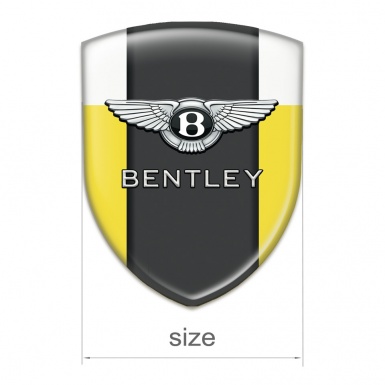 Bentley Emblem Badge Logo Yellow White Style Classic Logo 
