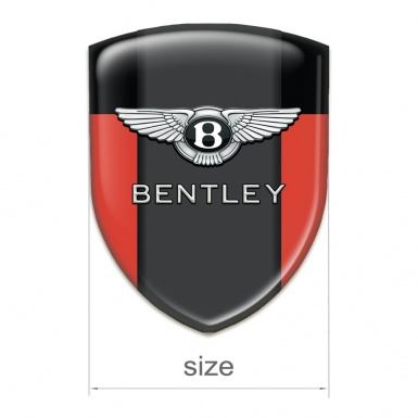 Bentley Self Adhesive Emblem Logo Red Black base Classic Logo 