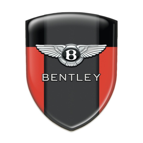 Bentley Self Adhesive Emblem Logo Red Black base Classic Logo 