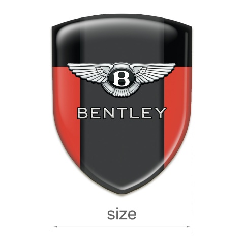 Bentley Self Adhesive Emblem Logo Red Black base Classic Logo 