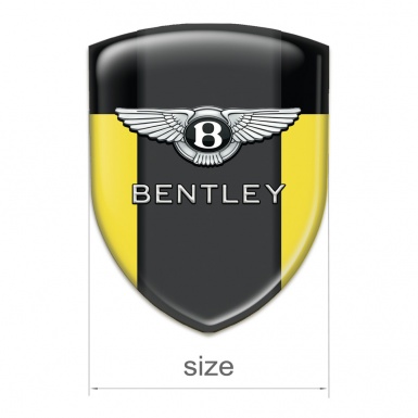 Bentley Resin Sticker Yellow Black Base Classic Logo 