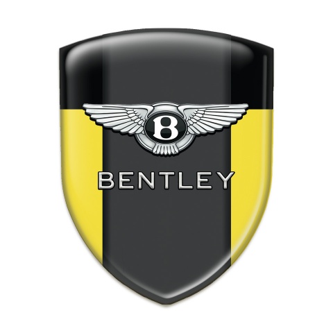 Bentley Resin Sticker Yellow Black Base Classic Logo 