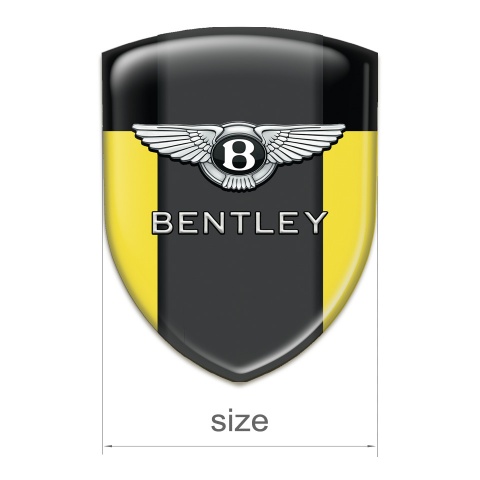 Bentley Resin Sticker Yellow Black Base Classic Logo 