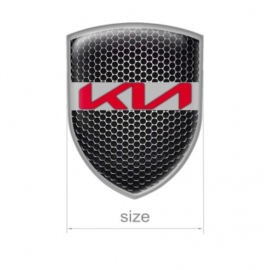 Kia Domed Emblem New Style Red Logo