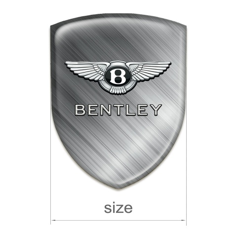 Bentley Self Adhesive Emblem Logo Polished Metal Design 
