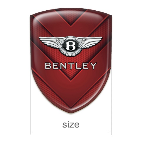 Bentley Silicone Emblem  High End Red V Form Elements Style 