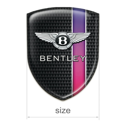Bentley Resin Sticker Black with Purple Ribbon Style 