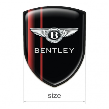 Bentley Emblem Interior Black Base with Red Stripes 