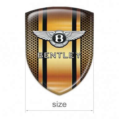 Bentley Self Adhesive Car logo Emblem Orange Mesh Design 