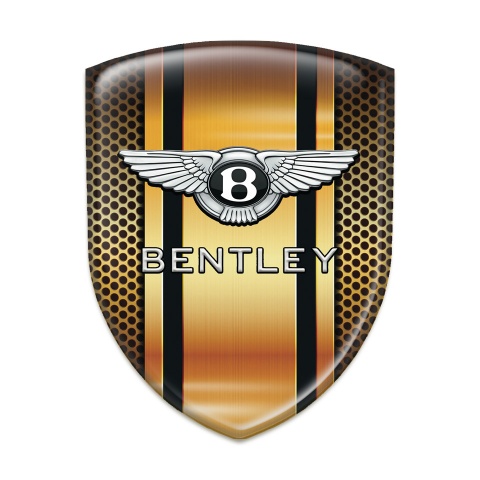 Bentley Self Adhesive Car logo Emblem Orange Mesh Design 