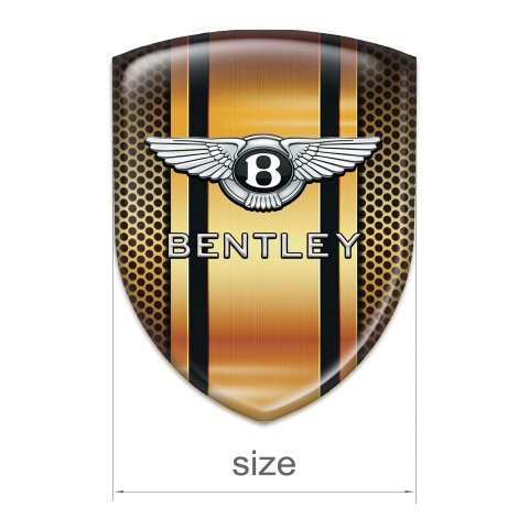Bentley Self Adhesive Car logo Emblem Orange Mesh Design 