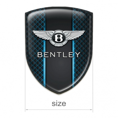Bentley Silicone Badge Blue Neon Mesh Style 