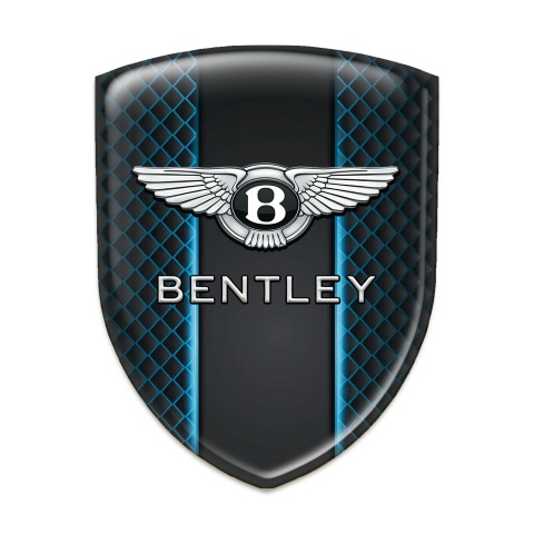 Bentley Silicone Badge Blue Neon Mesh Style 