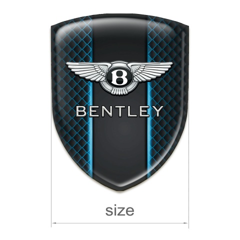 Bentley Silicone Badge Blue Neon Mesh Style 