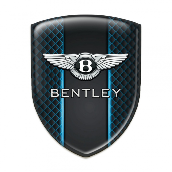 Bentley Silicone Badge Blue Neon Mesh Style 
