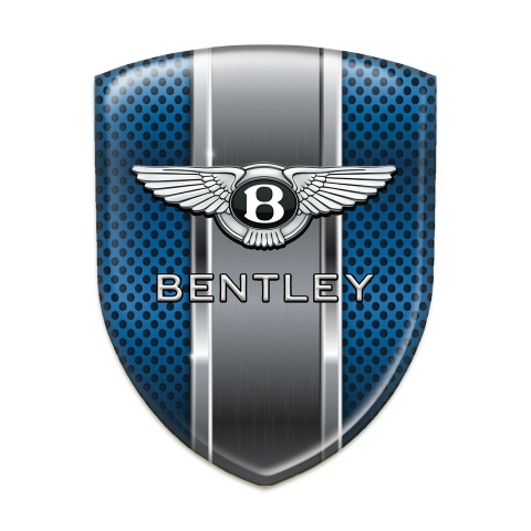 Bentley Tuning Emblem Blue Mesh with Metal panel Style 