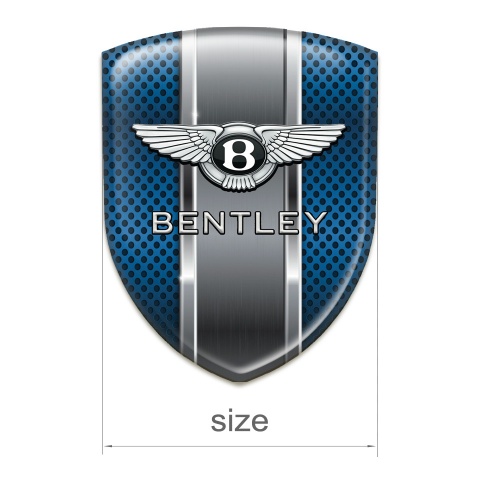 Bentley Tuning Emblem Blue Mesh with Metal panel Style 
