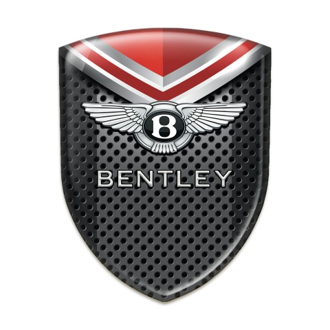 Bentley 3D Gel Emblem Mesh with Red Elements Style 