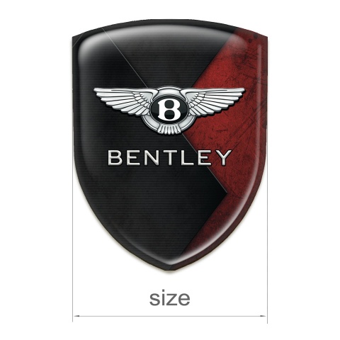 Bentley Self Adhesive Car logo Emblem Red Black Texture Style 