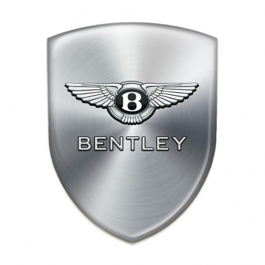 Bentley Emblem Badge Logo Brushed Metal Design 
