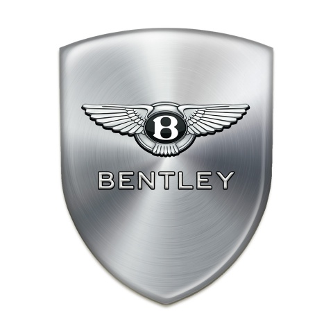 Bentley Emblem Badge Logo Brushed Metal Design 