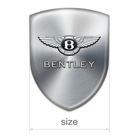Bentley Emblem Badge Logo Brushed Metal Design 